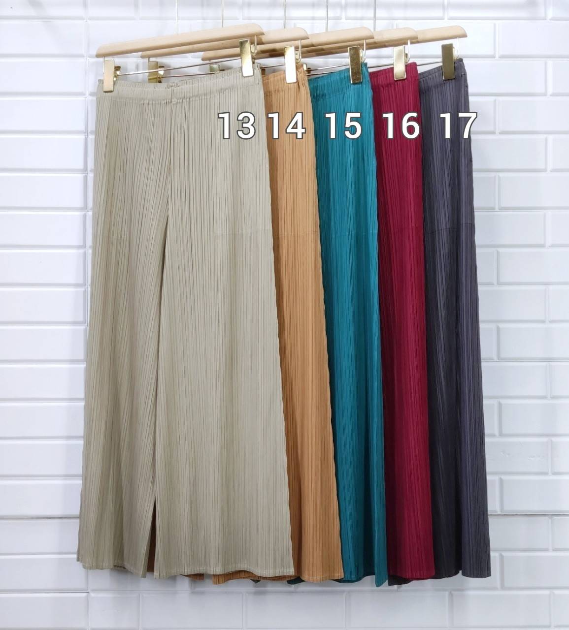 ปรับราคาลง20%!! ยาว 35.5นิ้ว!! 2MUAY รุ่น GJO2122 กางเกงผู้หญิง กางเกงพลีทคุณภาพ 6สี FREE SIZE LOOSE STRAIGHT PLEATED PANTS