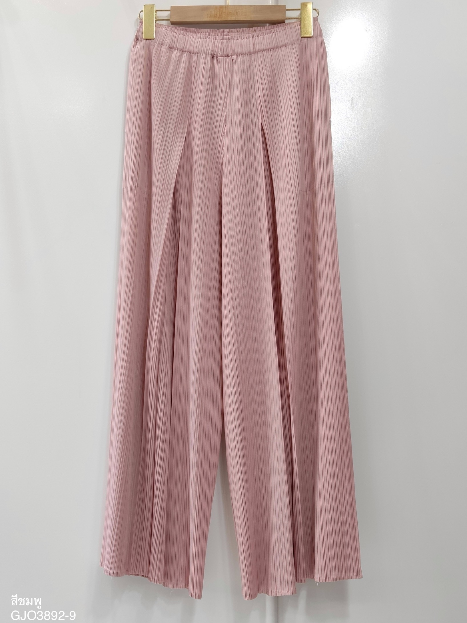 ปรับราคาลง20%!! ยาว 36.5นิ้ว 2MUAY รุ่น GJO3892-9 กางเกงพลีทคุณภาพ WIDE LEG PLEATED PANTS 10 สี FREE SIZE