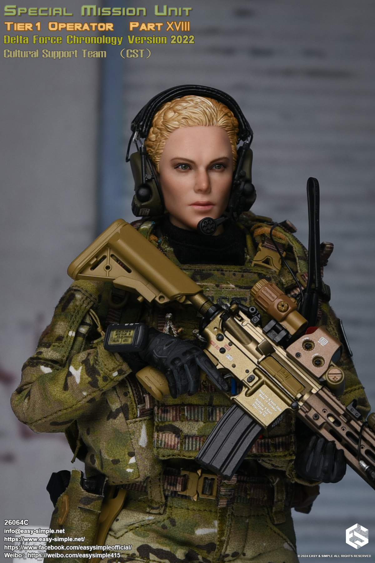 [สั่งจอง]Easy&Simple 26064C 1/6 : Special Mission Unit Tier1 Operator Part XVIII Delta Force Chronology Version 2022