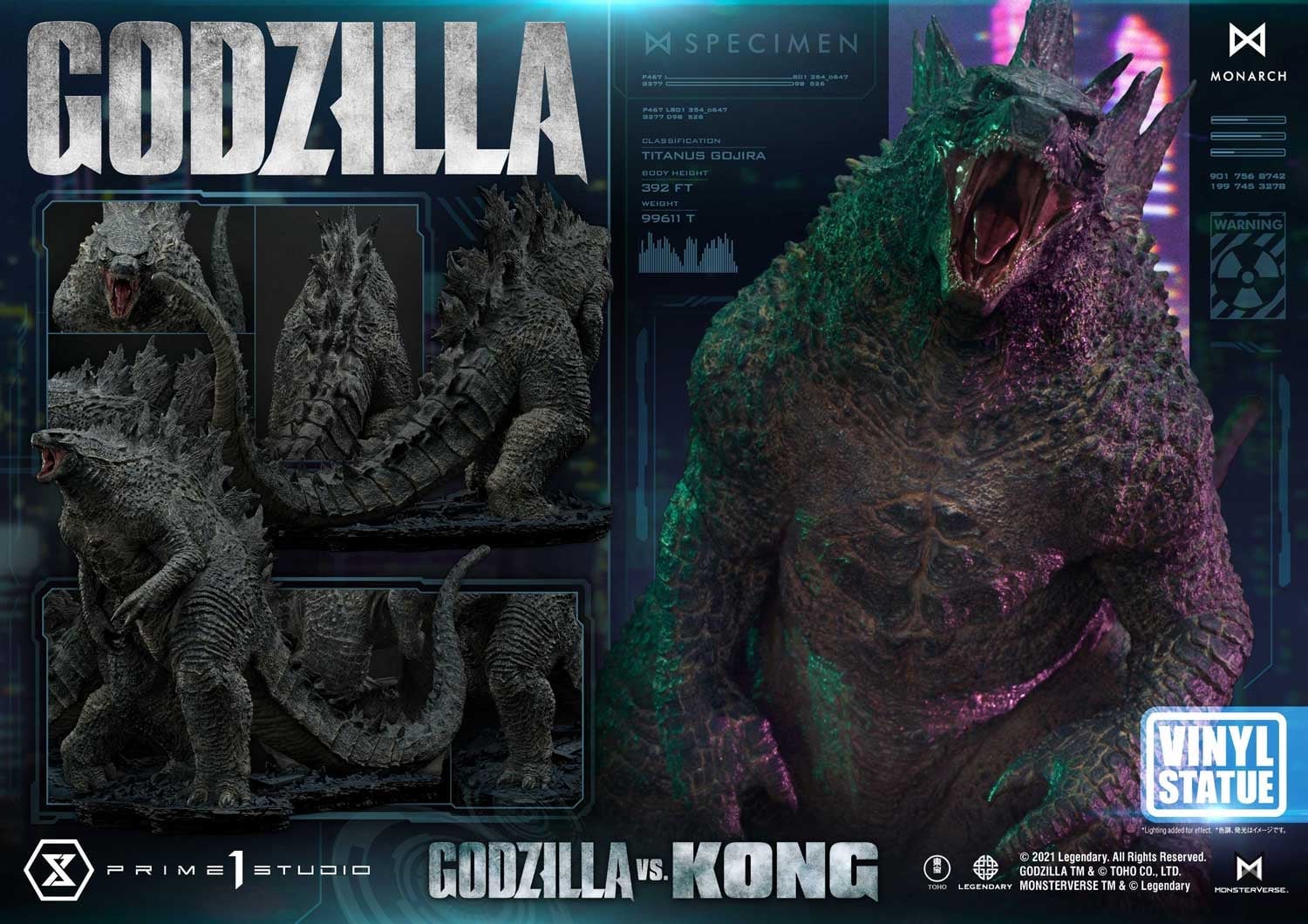[สั่งจอง]Prime 1 Studio : Godzilla Vinyl Statue (Godzilla vs Kong)
