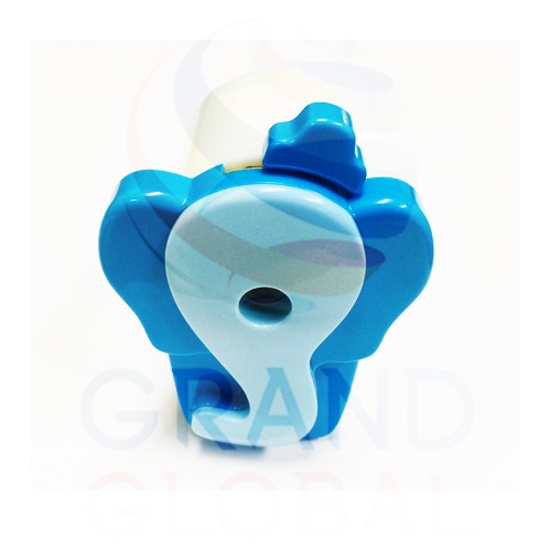 Triple-G Pencil Sharpener เครื่องเหลาดินสอ กบเหลาดินสอ เหลากลบ ตั้งโต๊ะ ลาย ช้าง น่ารัก สีฟ้า