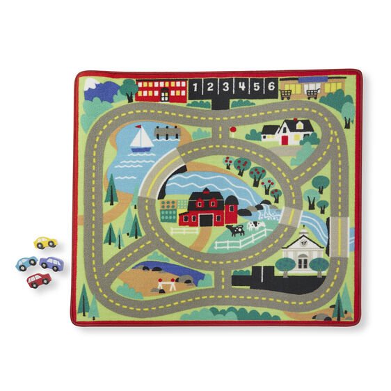 แผ่นพรมเล่นเมือง Melissa & Doug Round the Town Road Rug รุ่น 9400 องเล่นเสริมพัฒนาการเด็ก