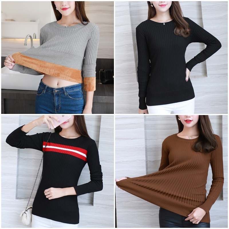 เสื้อบุขนกันหนาว เสื้อบุขนแขนยาว เสื้อแฟชั่นกันหนาว ใส่แทนลองจอนได้ดี (มี 4 สี)