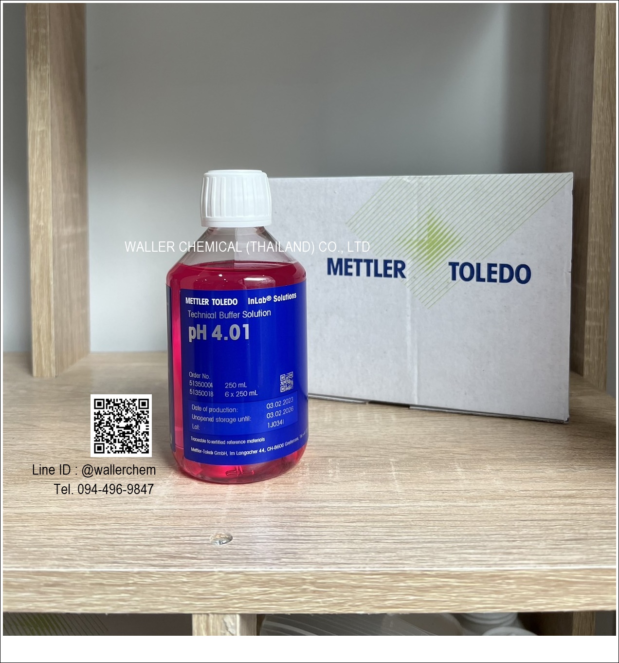 สารละลายบัฟฟเฟอร์ (pH Buffer) 4.01-250ml, Mettler toledo