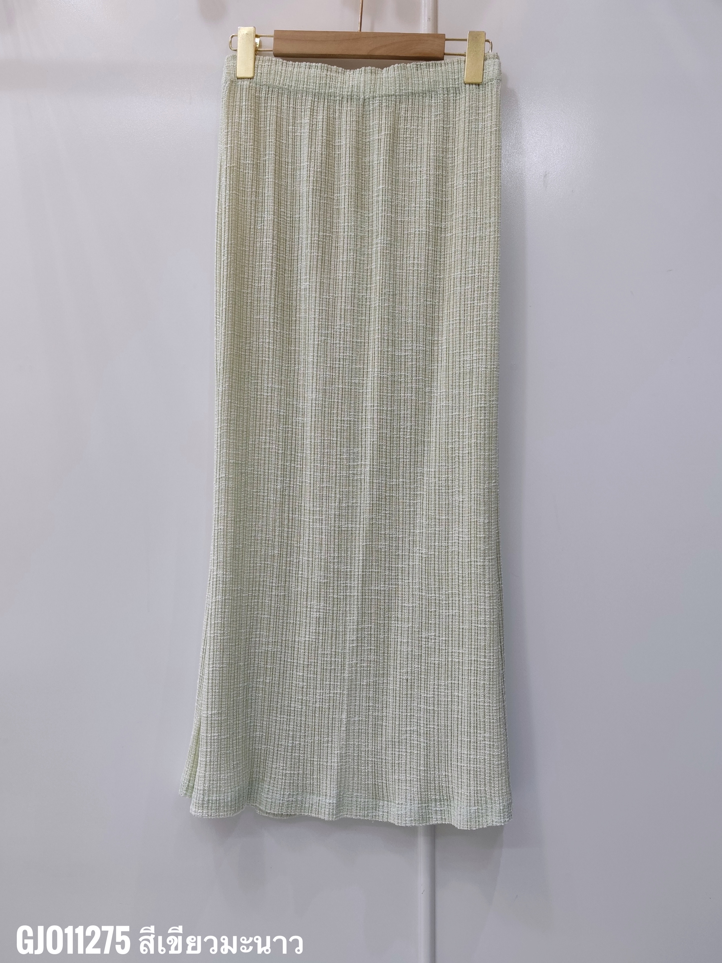 ยาว 34นิ้ว 2MUAY รุ่น GJO11275 กระโปรงอัดพลีท ผ้าKnit MERMAID METALLIC KNIT PLEATED SKIRT 9 สี FREE SIZE