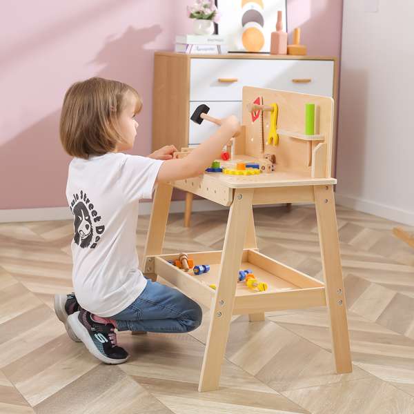 โต๊ะเครื่องมือ,เล่นสวมบทบาทซ่อมสิ่งต่างๆ ,ส่งเสริมพัฒนาการด้านการบังคับมือ ,การออกแบบ ,ดีไซน์,ของเล่นเสริมพัฒนาการ, ของเล่น ,พร้อมส่ง