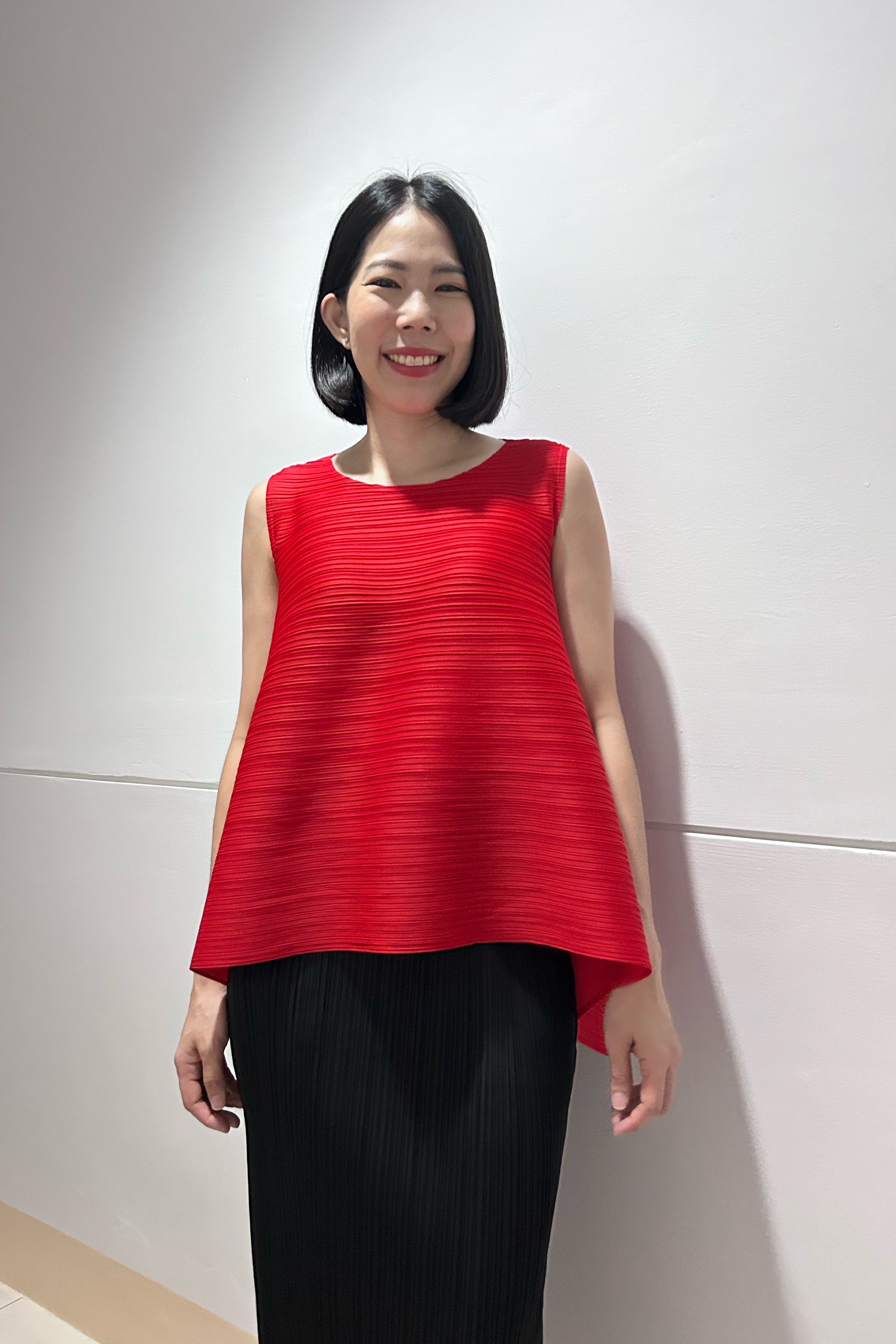 2MUAY BASIC รุ่น GJO1538P เสื้อพลีทคุณภาพ BASIC SLEEVELESS FLARE PLEATED TOP 12 สี FREE SIZE