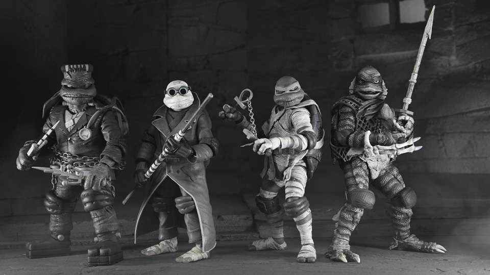 [สั่งจอง]NECA 7" : Universal Monsters x TMNT 4 Pack B/W