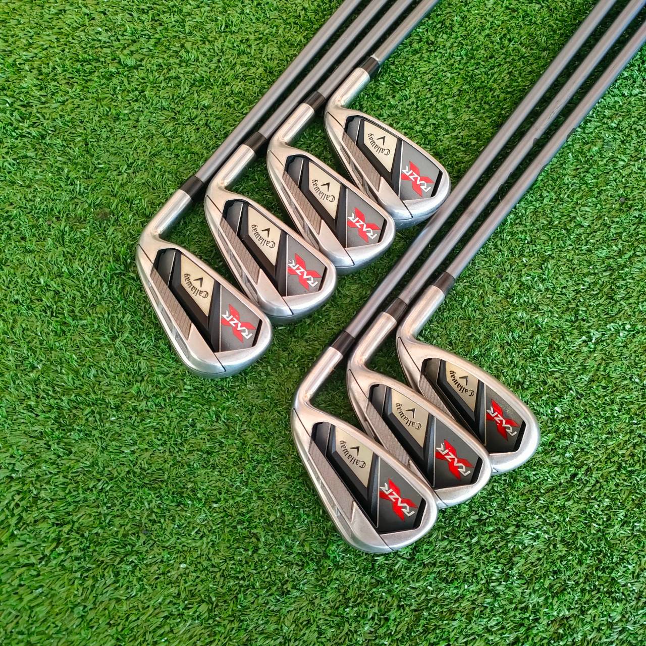 ** ไม้กอล์ฟสำหรับผู้หญิง ** ชุดเหล็ก CALLAWAY RAZR X มีเหล็ก 5-9 เเละ PW SW ก้าน CALLAWAY FLEX Women หายากมากๆ ของดีสำหรับคุณผู้หญิง หรือเด็กผู้ชายก็ใช้ได้ ไม้กอล์ฟมือสอง ของแท้ BY NakaraLuxurious