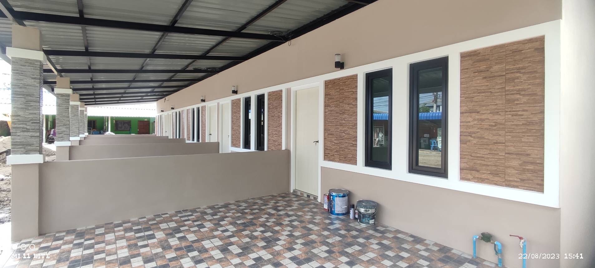 งานก่อสร้างห้องแถว จำนวน5ห้อง อ.บ้านโป่ง จ.ราชบุรี