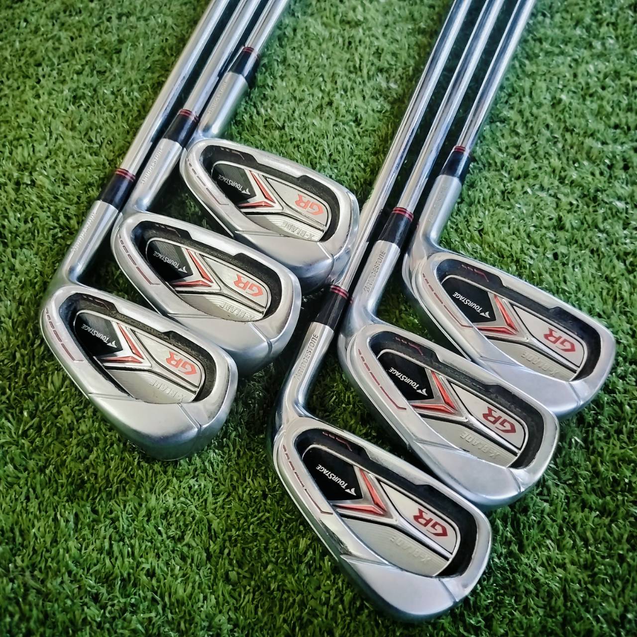 ชุดเหล็ก TOUR STAGE X-BLADE GR มีเหล็ก 5 6 7 8 9 P ก้าน NSPRO 950GH FLEX R สภาพสวยมาก ก้านกริพเดิมหมด ไม้กอล์ฟพรีเมี่ยมมือสอง ของแท้ By NakaraLuxurious