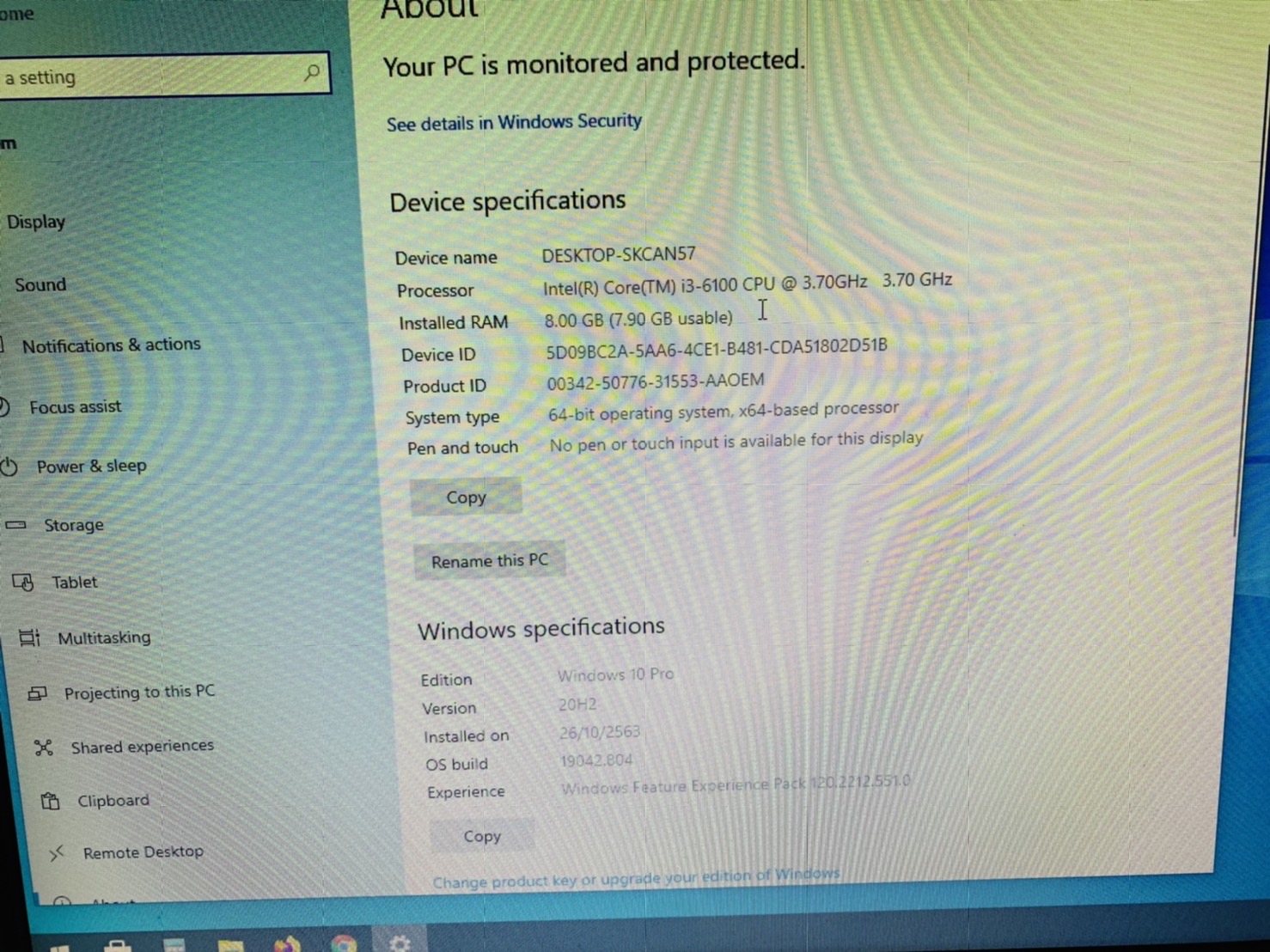 HP ProDesk 400 G4 SFF พร้อม Monitor 20 inch คอม พิวเตอร์แบบตั้งโต๊ะ พร้อมใช้งาน