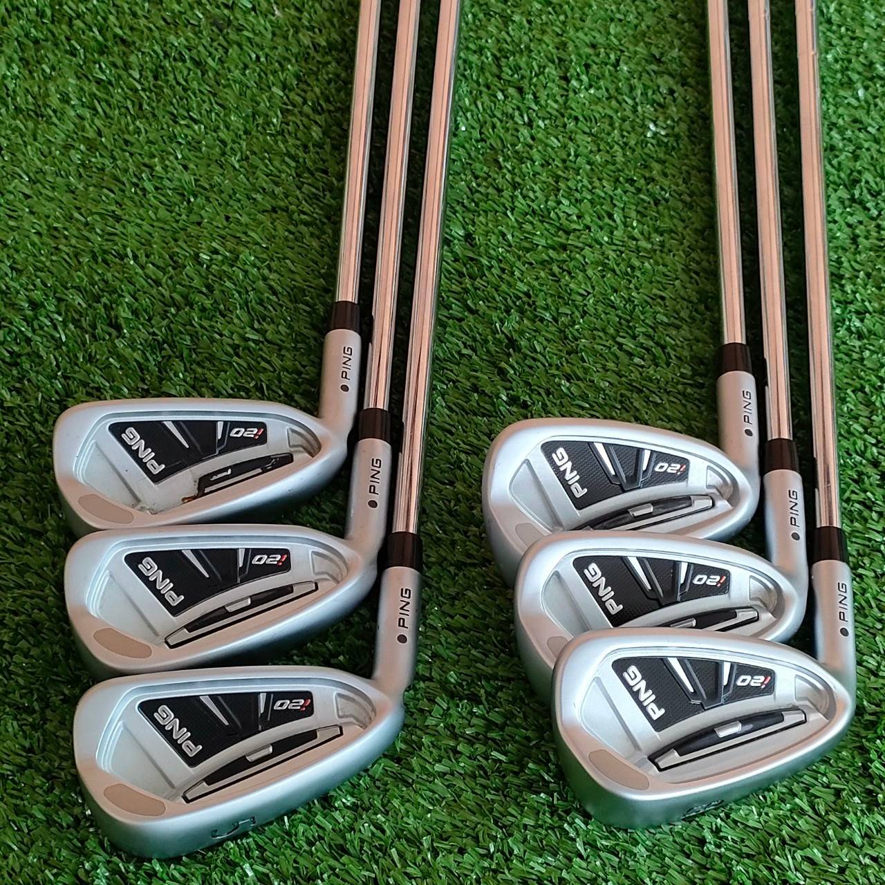 ** ไม้กอล์ฟสำหรับท่านที่ถนัดซ้าย ** ชุดเหล็ก PING I20 มีเหล็ก 5-9 เเละ W ก้าน N.S.PRO 950GH FLEX R