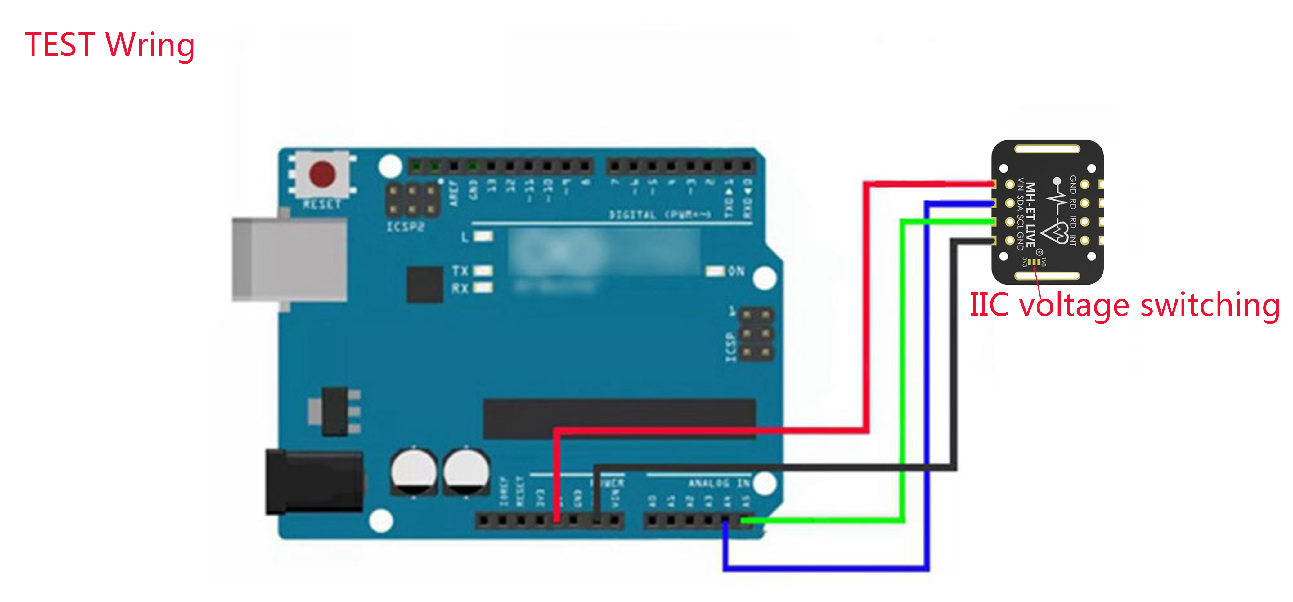 เซนเซอร์วัดอัตราการเต้นหัวใจ MAX30102 Heart Rate Sensor Module Blood Oxygen Concentration Test for UNO R3 STM32