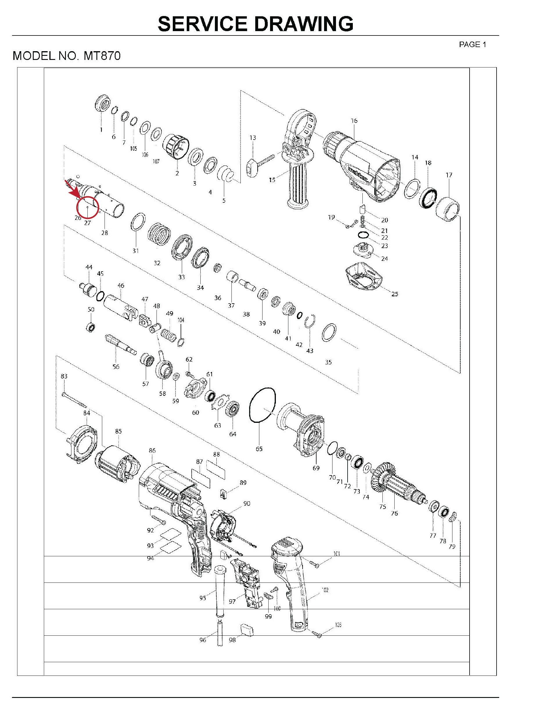 เม็ดลูกปืน 3mm. (แท้) (216019-1) ใช้ได้กับ รุ่น TD060DMZ, BHR242, BFT020, DFD010, GN900, HR2601, HR2611FT, HR1840, HR2650, M8701, TD020, MT870, MT871 (216019-1) (อะไหล่แท้100%) ลูกปืนเม็ด 3.0 มิล Makita