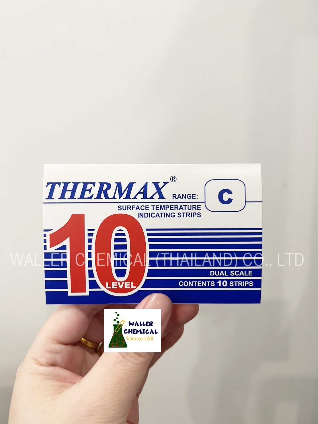 แผ่นวัดอุณหภูมิ Thermax 10 Level Strips Range C (132-182°C)