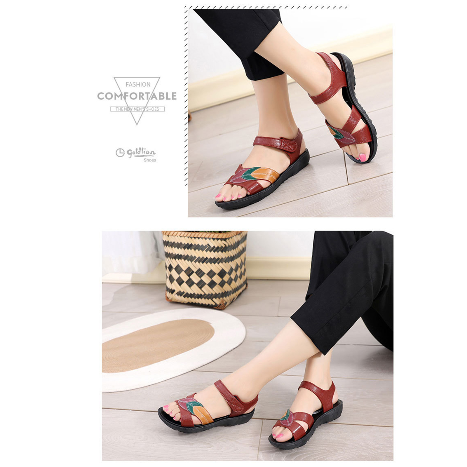 รองเท้าผู้หญิง รุ่น รัดส้น-เปีย3สี ส้นหนา 3cm ยาง PVC พื้นนิ่ม ใส่สบายเท้า พื้นยางกันลื่น คุณภาพดี