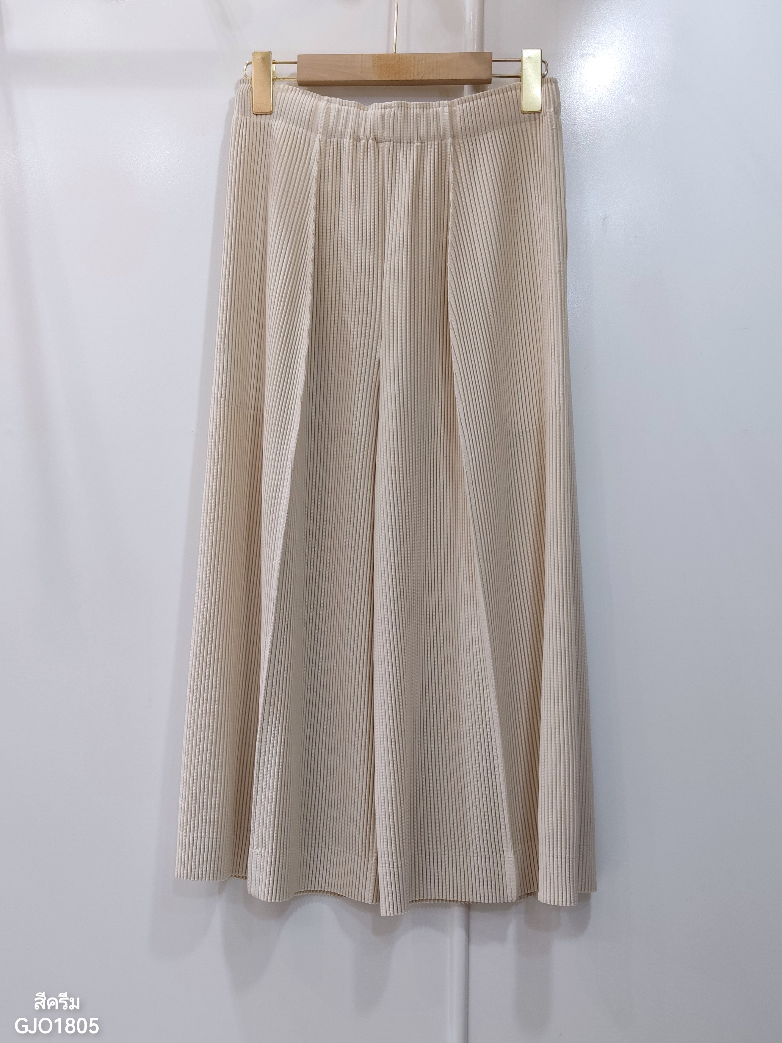 ยาว 32 นิ้ว 2MUAY รุ่น GJO1805 กางเกงพลีทคุณภาพ THICK WIDE LEG PLEATED PANTS 9 สี FREE SIZE