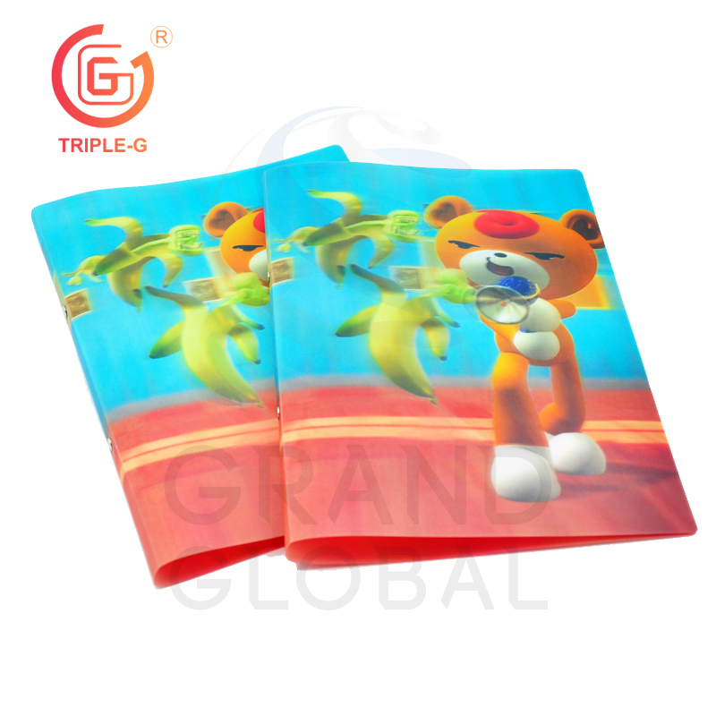Triple-G แฟ้มใส่เอกสารขนาด A4 ลายแฟนซี 3มิติ แบบสันห่วง แพ๊ค 4 ชิ้น