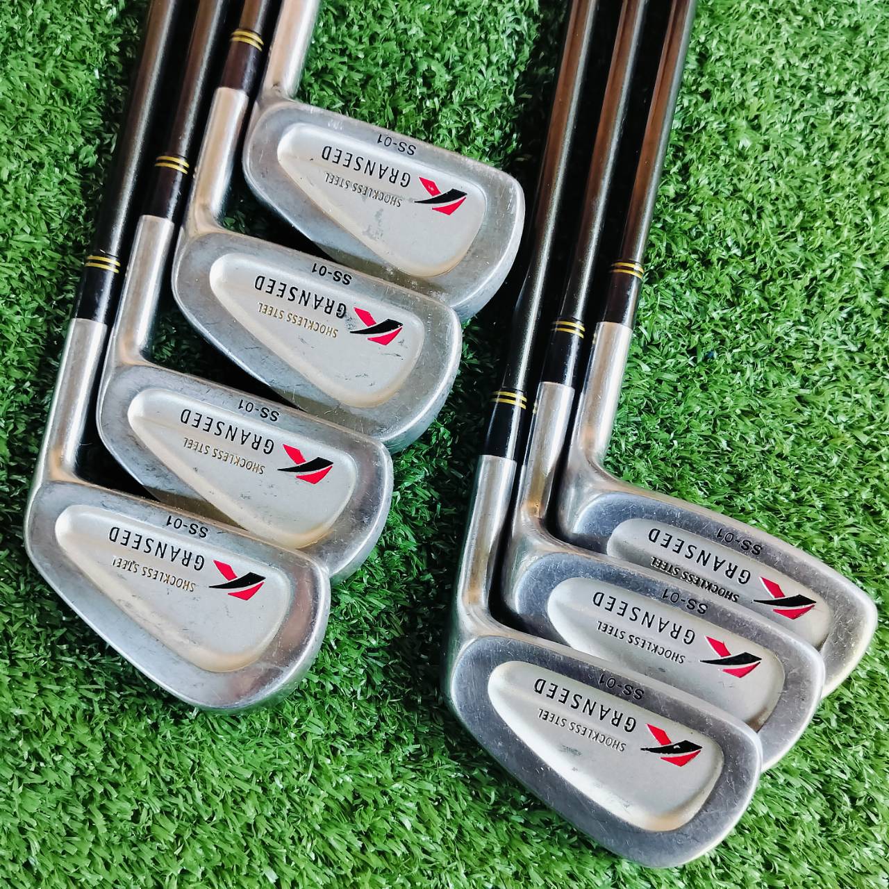 *** ขาดเหล็ก 7 *** ชุดเหล็ก KASCO GRANSEED SS-01 วัสดุ SHOCKLESS STEEL สุดนุ่ม เด้ง MADE iN JAPAN ใบกำลังดี ไม่ใหญ่มาก ไม้กอล์ฟพรีเมี่ยมมือสอง ของแท้ By NakaraLuxurious