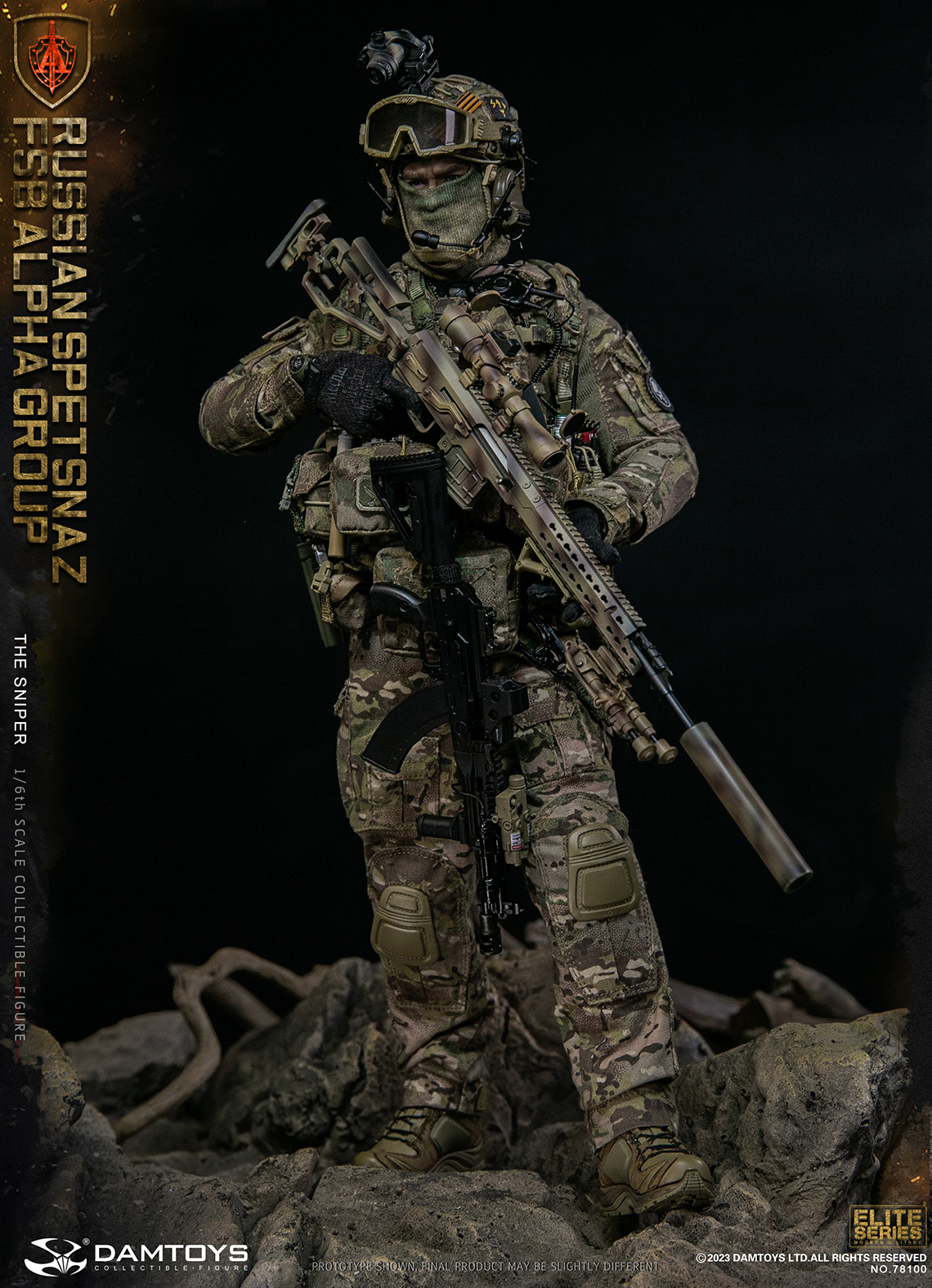 [พร้อมส่ง]DAMTOYS 78100 1/6 : RUSSIAN SPETSNAZ FSB ALPHA GROUP SNIPER