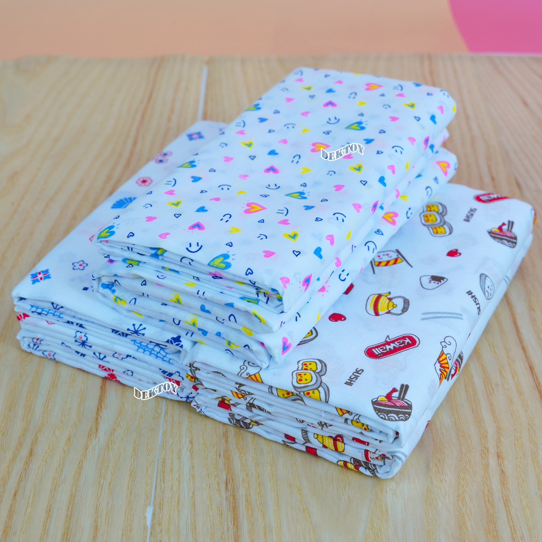 Babyplay เบบี้เพลย์ ผ้าอ้อมสาลู2ชั้นเกรดA แพ็ค12ผืน ลายหัวใจ