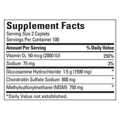 Nature Made Triple Flex Glucosamine Chondroitin MSM ขนาดใหม่ 200 เม็ด สูตรบำรุง และ ลดอาการอักเสบไขข้อ รุ่นใหม่ล่าสุด