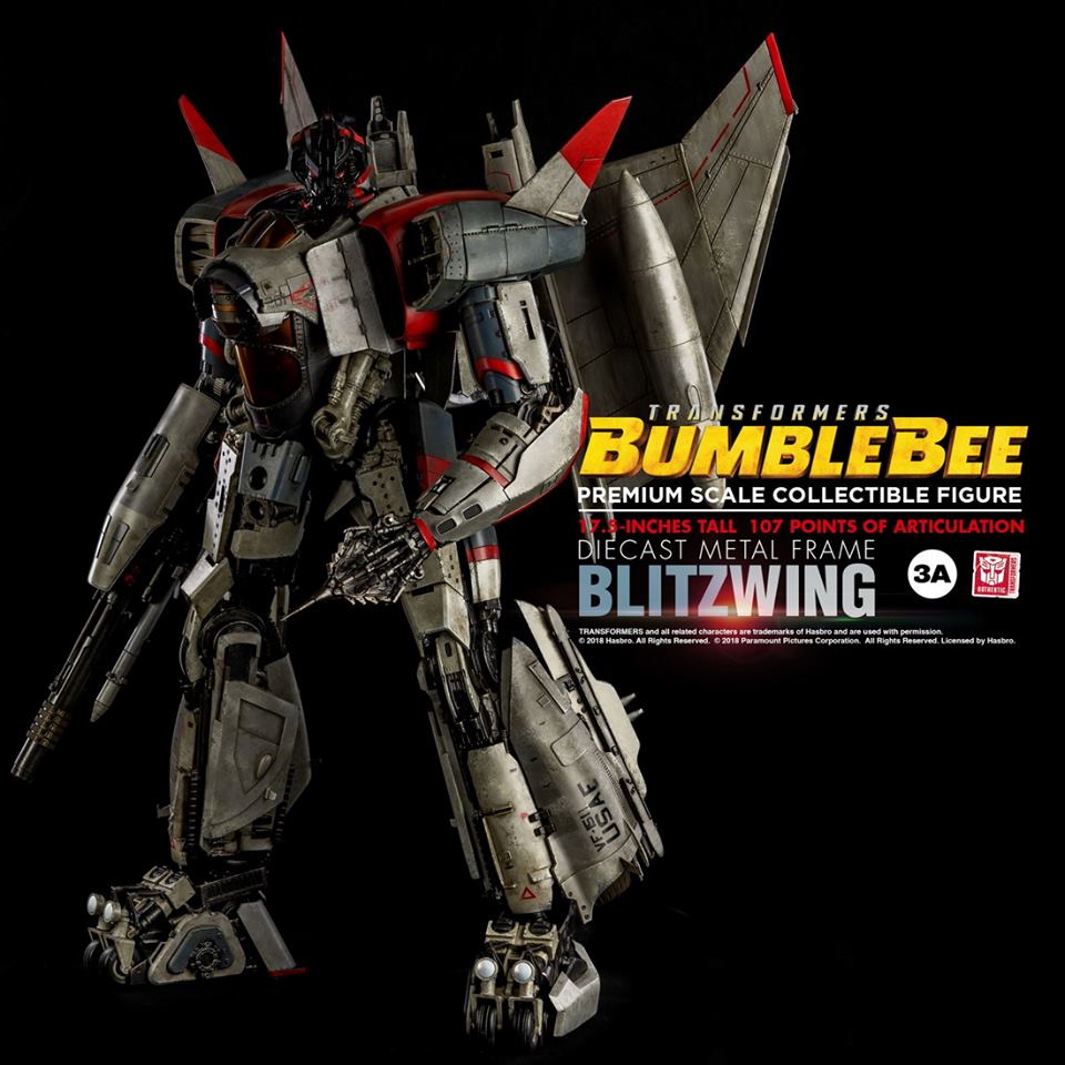 [สั่งจอง]Hasbro x 3 a: 17.5 " blitzwing transformers bumblebee ระดับพรีเมี่ยมสเกลสำหรับหุ่นสะสม