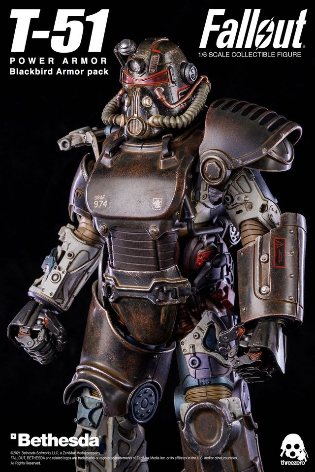 [สั่งจอง]ThreeZero X Bethesda 3Z0179 1/6 scale Fallout : T51 blackbird armor pack