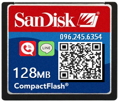 Sandisk 128MB, 25X, Compact Flash, (CF Card), SDCFJ-128, SDCFB-128, SDCFS-128