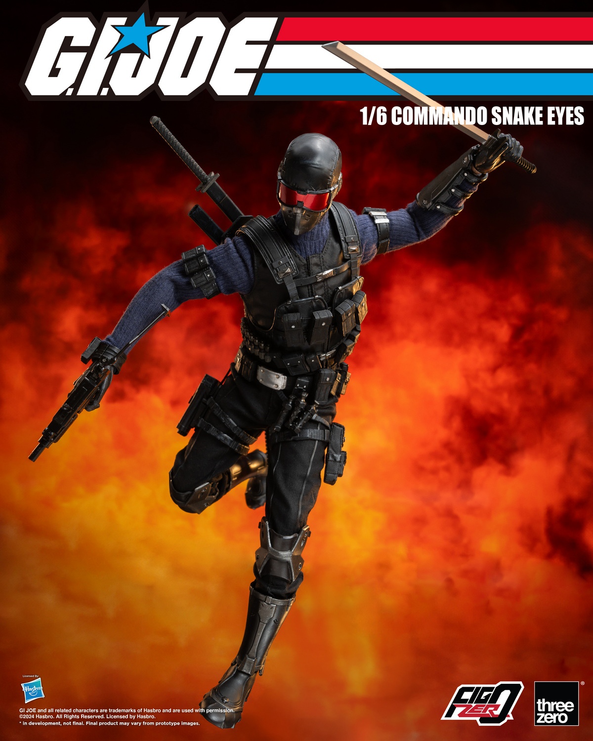[สั่งจอง] Threezero 3Z05500W0 1/6 : G.I. Joe FigZero - Commando Snake Eyes