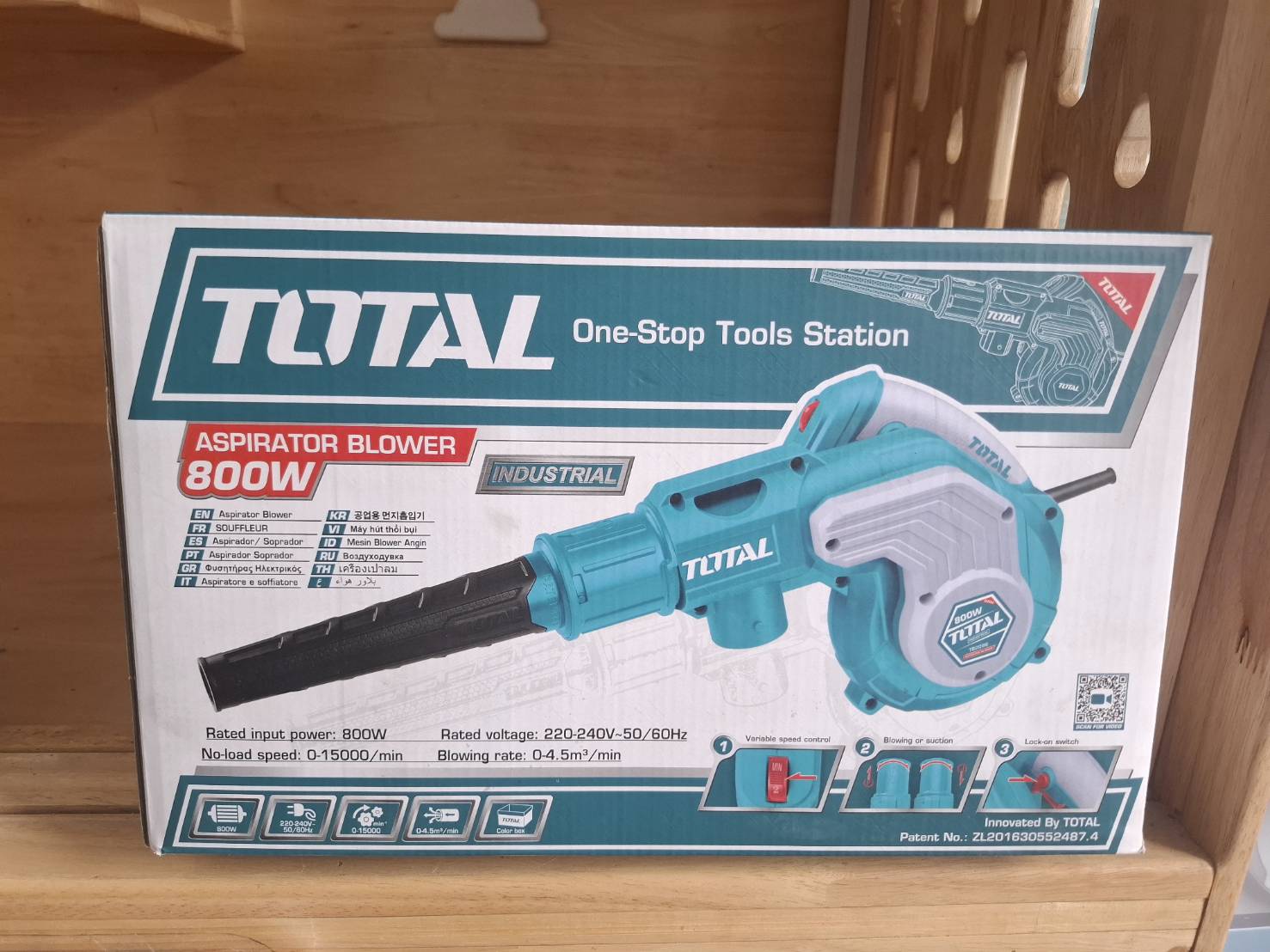 Total เครื่องเป่าลม + ดูดฝุ่น ไฟฟ้า 800 วัตต์ + ถุงเก็บฝุ่น รุ่น TB2086 / TB8036 ( Blower ) พร้อมดูดฝุ่น เป่าลม