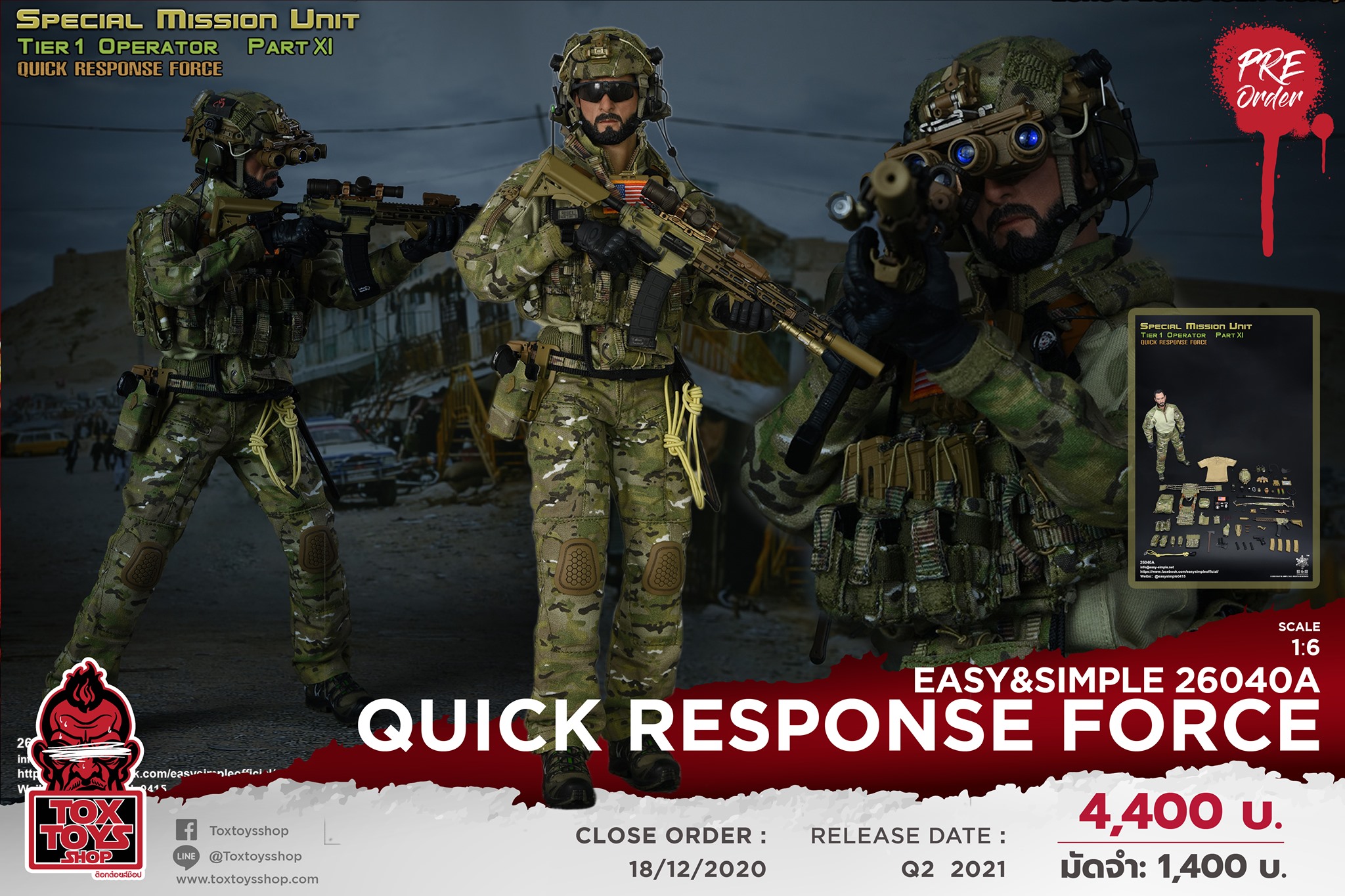 [สั่งจอง]Easy&Simple 26040A 1/6 : SMU Tier 1 Operator Part XI Quick Response Force