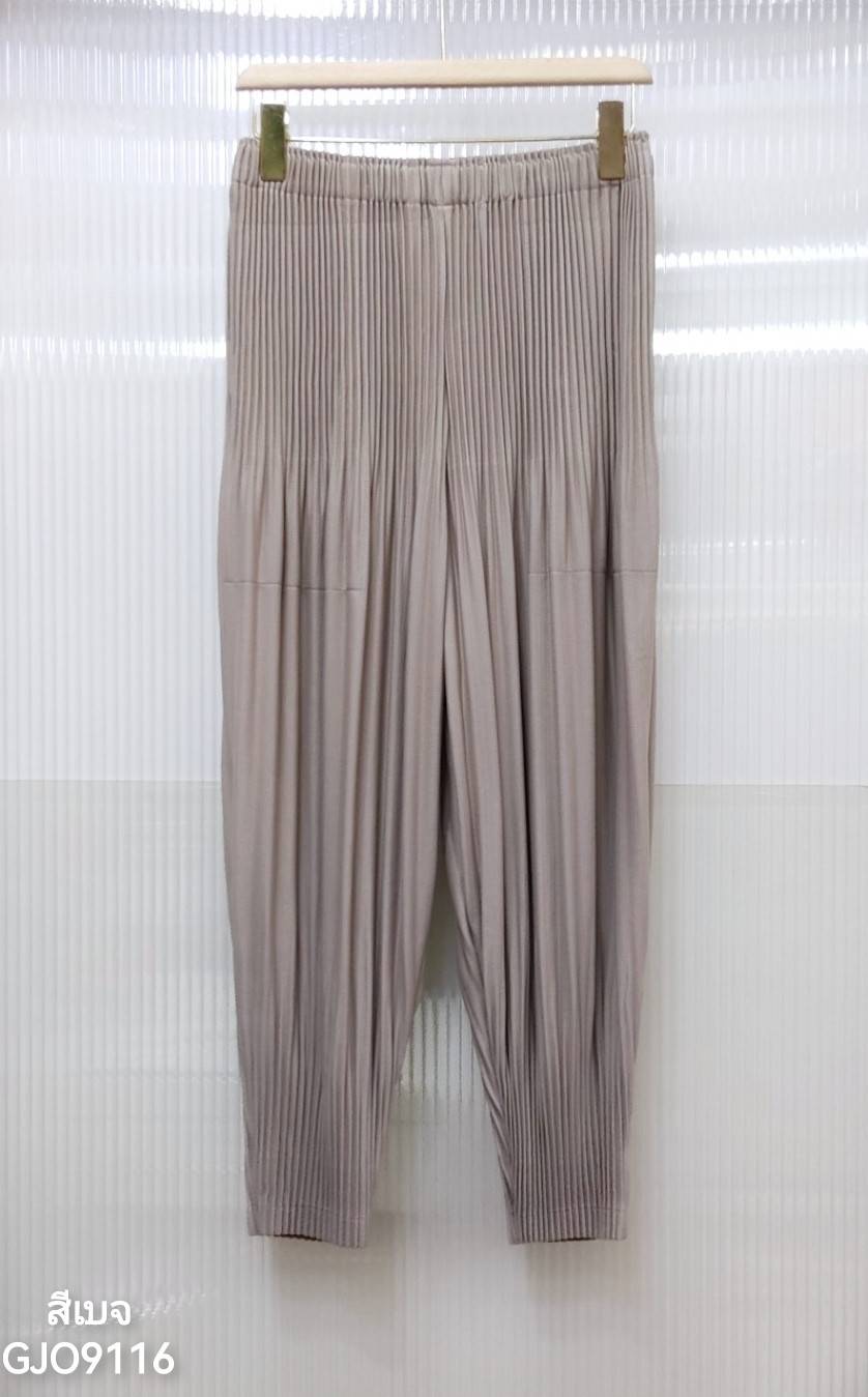 ปรับราคาลง20%!! 2MUAY รุ่น GJO9116 กางเกงพลีทคุณภาพ THICK FUFFY PLEATED PANTS 9สี FREE SIZE