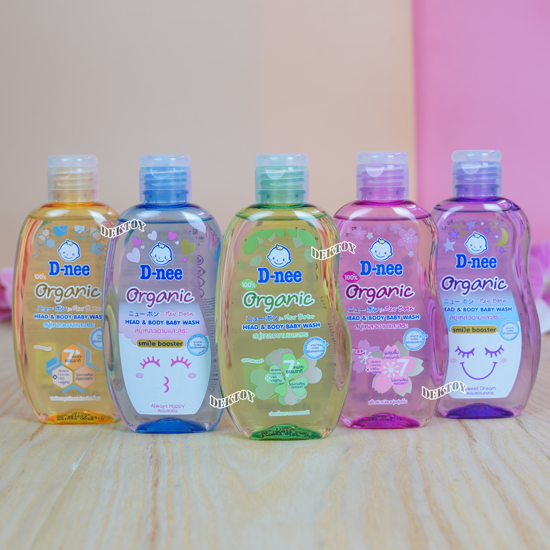 D-nee Organic ดีนี่ ออแกนิค สบู่เหลวอาบและสระผม 180 มล.