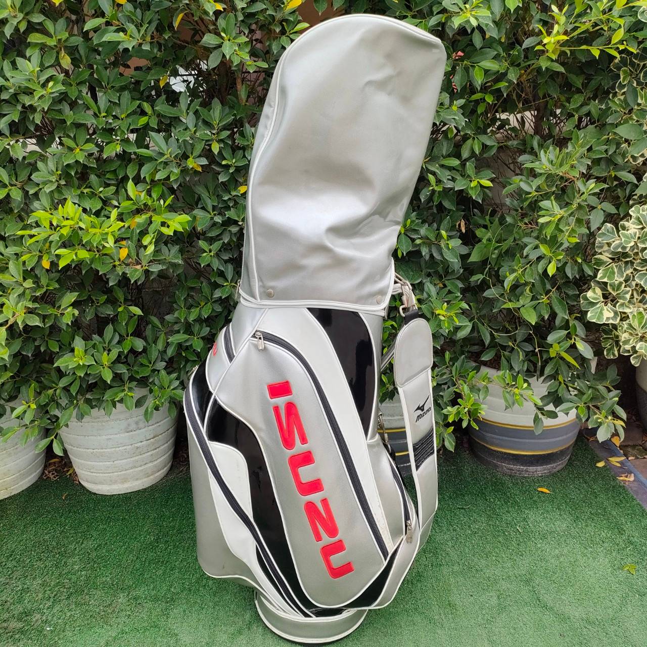 ถุงกอล์ฟ MIZUNO ISUZU มือสอง ถุง MIZUNO TOUR ใบใหญ่ สวยมากๆ 9 นิ้ว หนังแก้ว