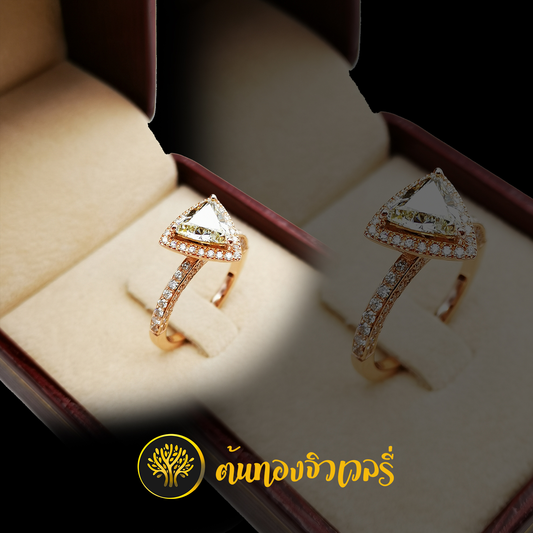 แหวนโกลพิ้งค์ ฝังเพชร แน่นๆ เพชรเม็ดใหญ่ๆ สวยๆมากเลยครับ