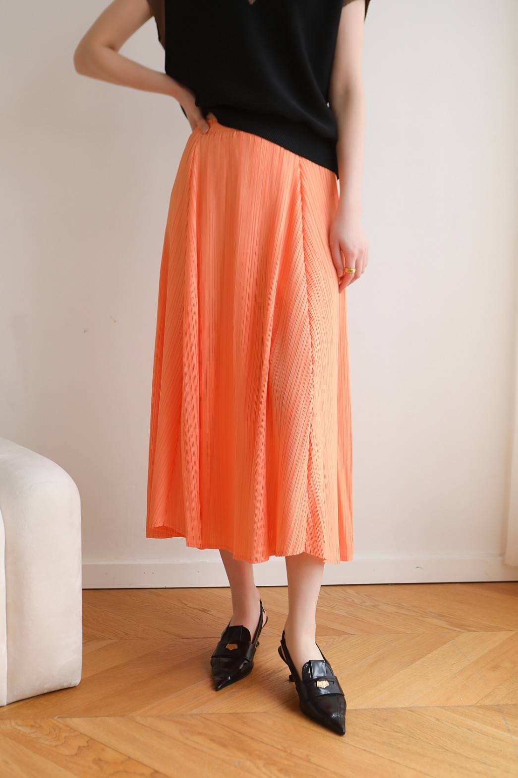 ยาว 31นิ้ว! 2MUAY รุ่น GJO8130 กระโปรงอัดพลีทงานคุณภาพ FLARED PLEATED SKIRT 20สี FREE SIZE