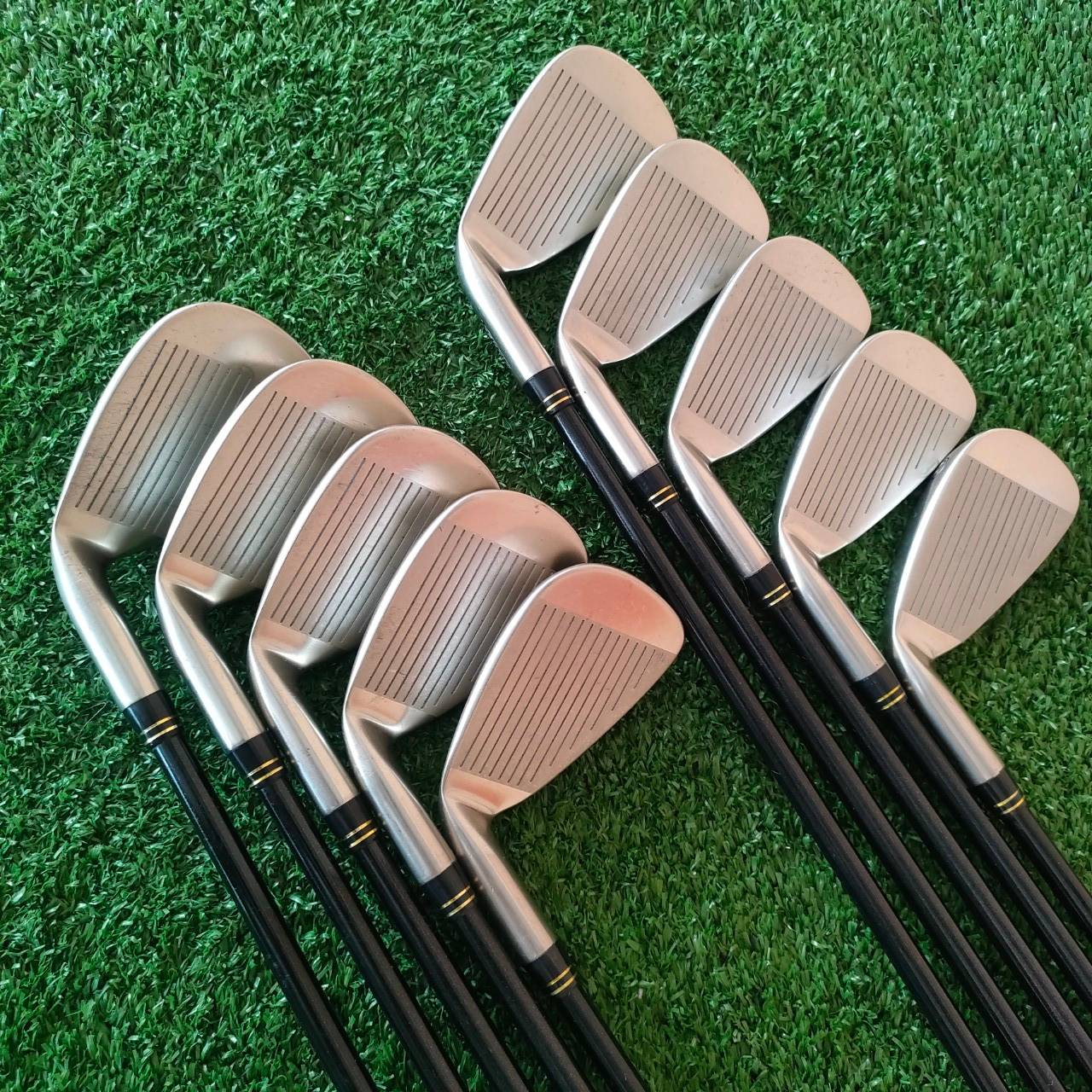 ** ไม้กอล์ฟสำหรับผู้หญิง ** ชุดเหล็ก T-ZOOM X07 BALANCE FACE FORGED มีเหล็ก 3-9 เเละ PW AW SW ก้าน MEMORY ACTION FLEX L ไม้กอล์ฟมือสอง ของแท้ BY NakaraLuxurious