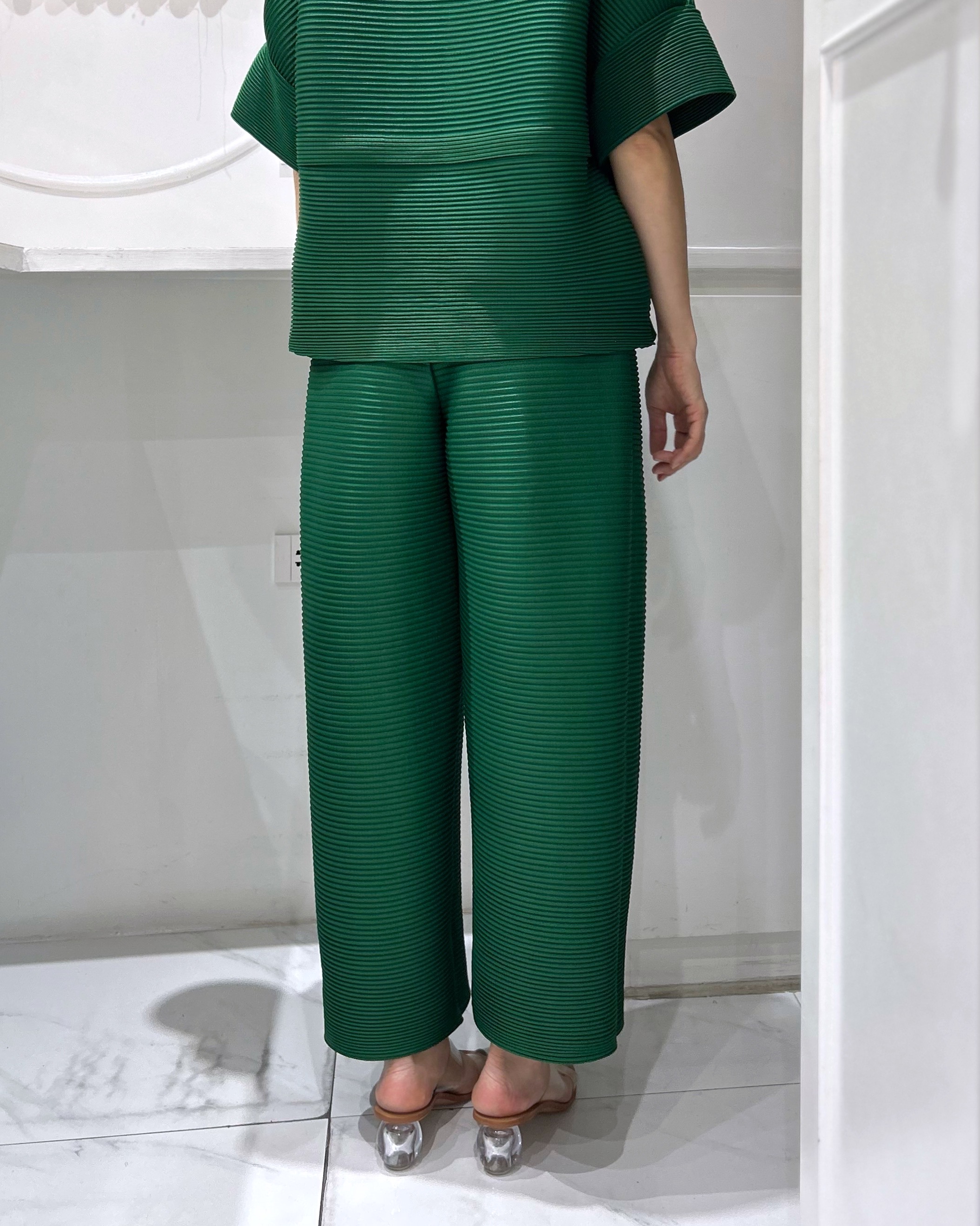 ยาว 36.5 นิ้ว 2MUAY รุ่น GA67815 กางเกงพลีทคุณภาพ STRAIGHT LEG PLEATED PANTS 8 สี FREE SIZE