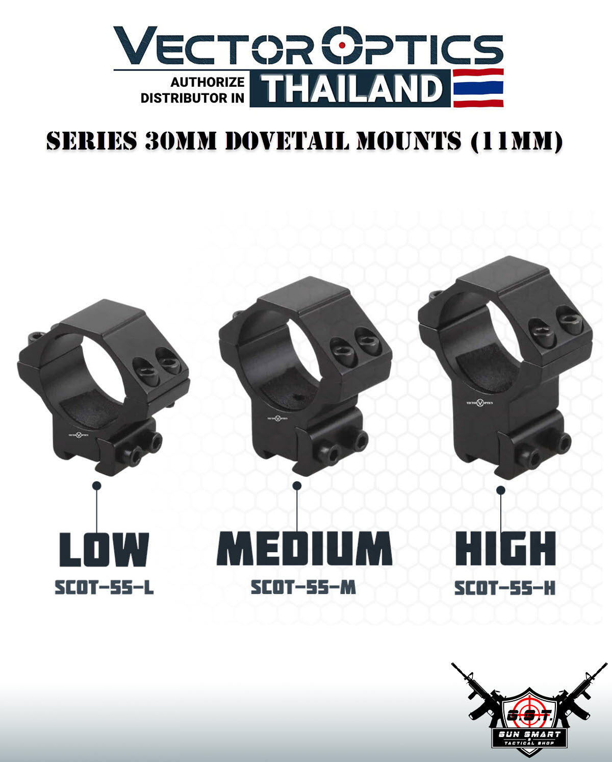 SERIES 30MM DOVETAIL MOUNTS (11MM)