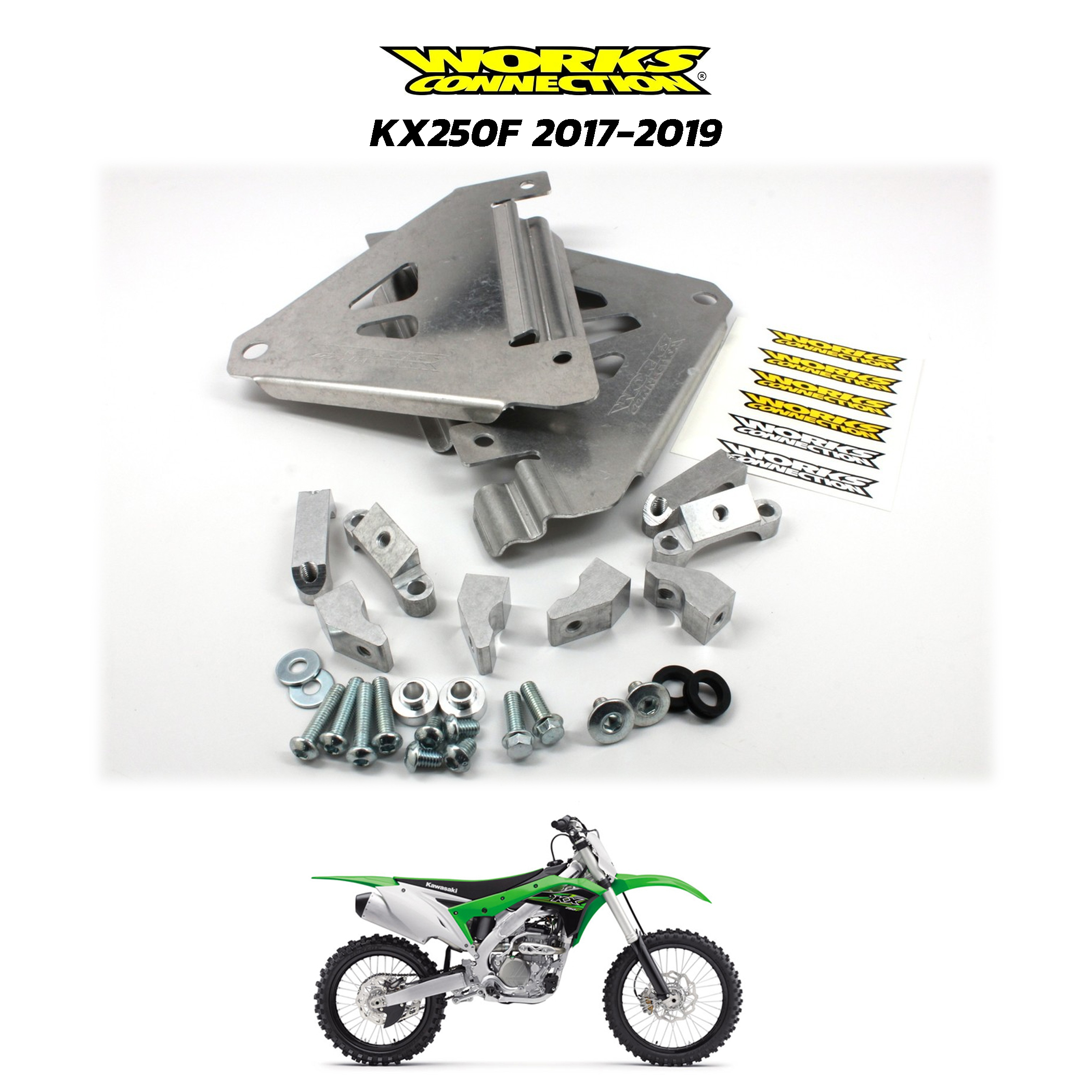 การ์ดหม้อน้ำ Works Connection KX250F 2017-2019