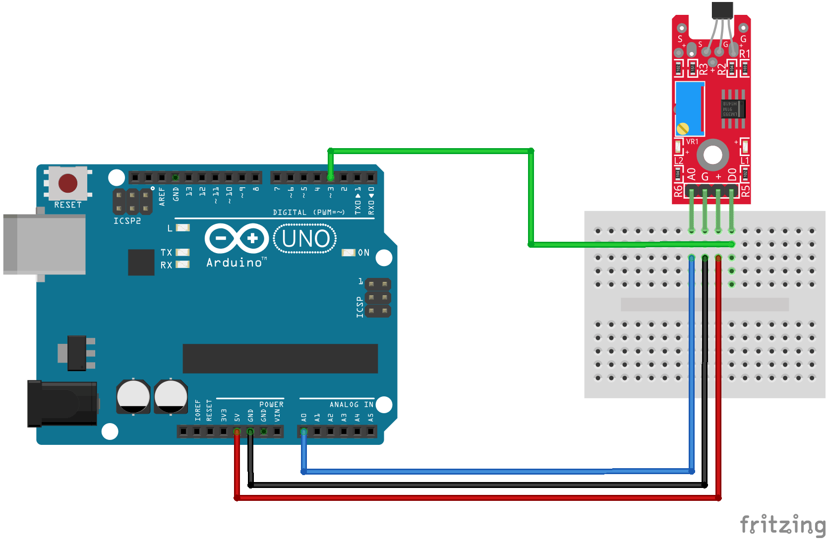โมดูลวัดสนามแม่เหล็ก Linear magnetic Hall sensors KY-024