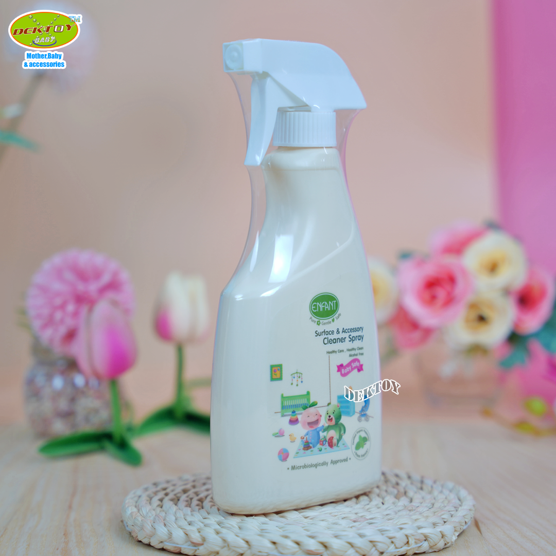 Enfant อองฟองต์ น้ำยาเช็ดทำความสะอาดของเล่นเด็กและอื่นๆ ออแกนิค เซอร์เฟซ & แอคเซสโซรี่ คลีนเนอร์ สเปรย์ 500 ml.