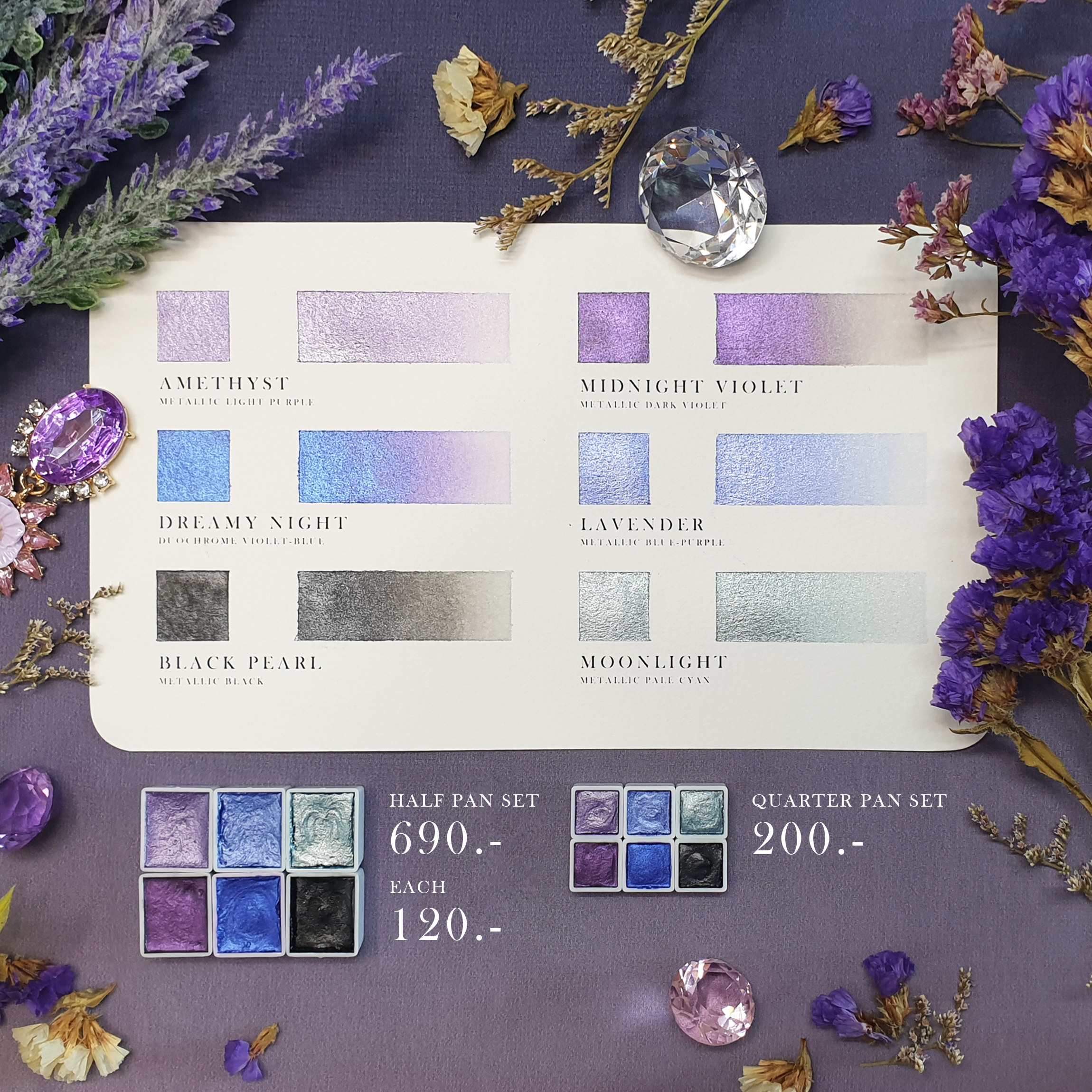 [ HANDMADE WATERCOLOR ] 30 COLORS BOX SET 2 ML