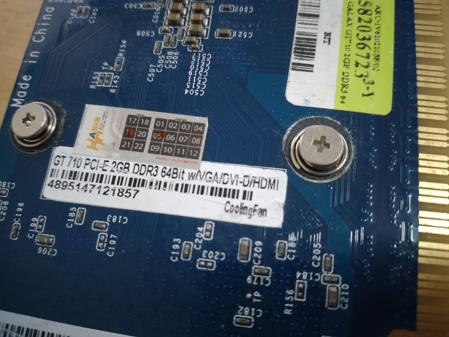 GALAX GEFORCE GT 710 2GB 2GB DDR3 64-bit HDMI/DVI-D/VGA