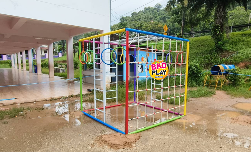 ชุดลูกเต๋า ปีนป่ายรวมA พร้อมบาร์โหน บาร์ไต่ ปีนป่ายเชือก เครื่องเล่นสนามเหล็ก เครื่องเล่นสนามกลางแจ้ง OutdoorPlayground