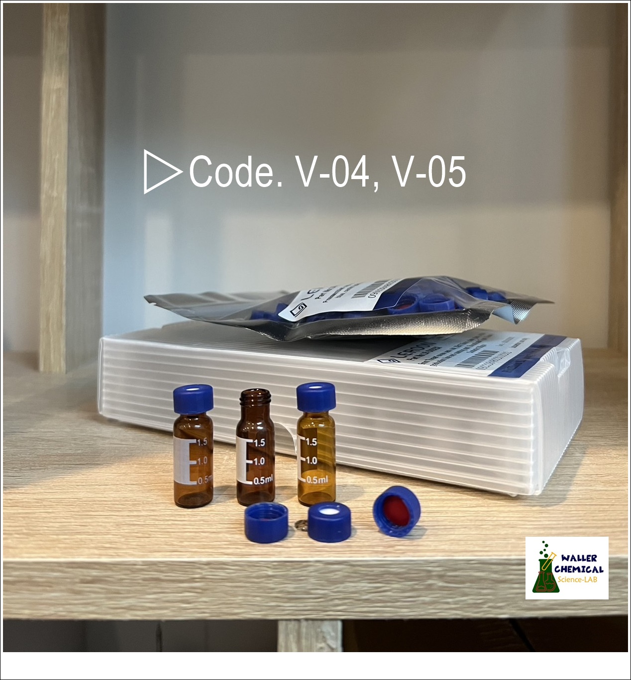 ขวดไวเเอล (สีชา) ขนาด 2ml (Vial) ฝารูพร้อม Septa (100ชิ้น/เเพ็ค) มีเเถบสเกล
