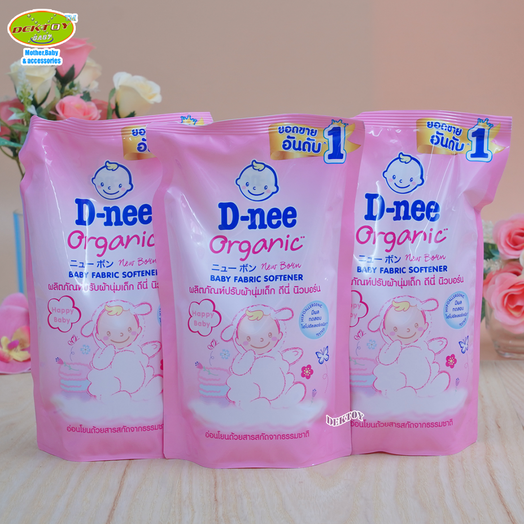 Dnee ดีนี่ น้ำยาปรับผ้านุ่มเด็กดีนี่ กลิ่น Happy Baby 550 มล. สีชมพู