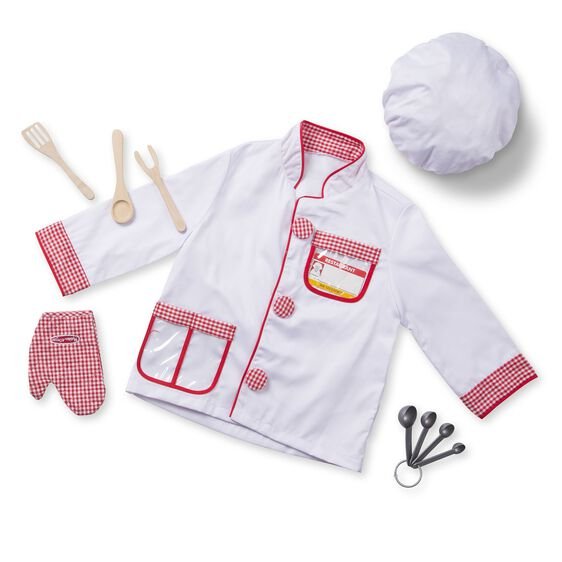 ชุดแฟนซี เชฟ ฟรีไซส์ 3-6 ขวบ สูง 100-135 cm Melissa & Doug Chef Role Play Costume Set รุ่น 4838 ของเล่นเสริมพัฒนาการเด็ก